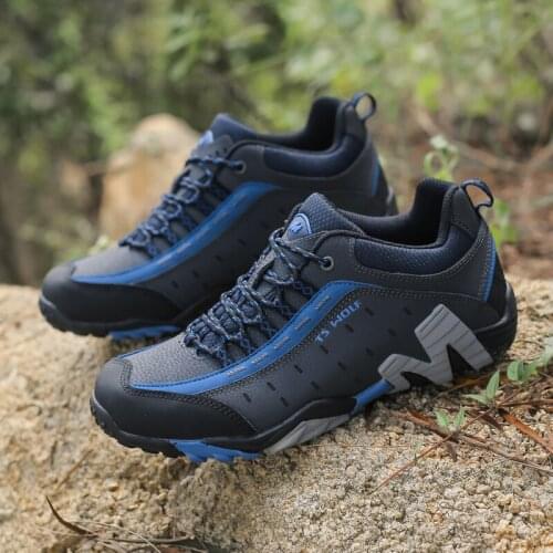 Genuine leather outdoor sport shoes men male hiking shoes non-slip mountain climbing trekking shoes men hiking sneakers zapatos