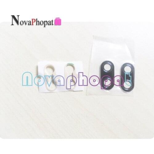 Novaphopat Black New back big rear camera glass lens for Huawei Honor 8X 9 lite play 7x mate 10 nova 3i camera lens with sticker