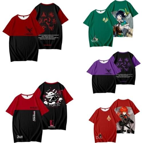 New Listing 3D Genshin Impact T Shirt Men Women Tees Fashion Hip Hop Kids Game Tops Casual Boys Girls Summer Cool t-Shirt