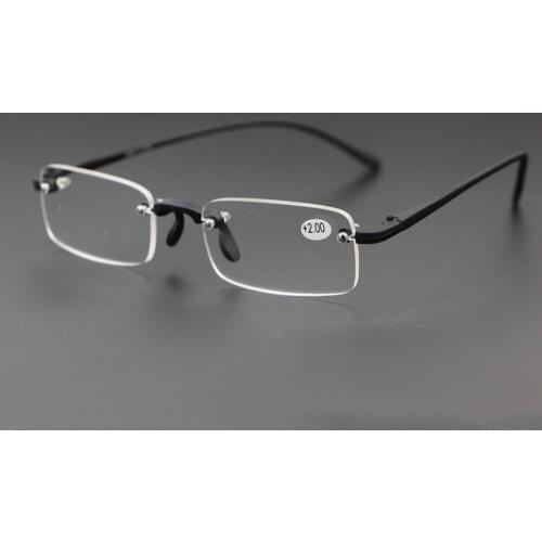 New Design Women Men Rectangle Rimless Tr90 Ultralight Anti Blu Reading Glasses +0.75 +1 +1.25 +1.5 +1.75 +2 +2.5 +2.75 +3 to +4