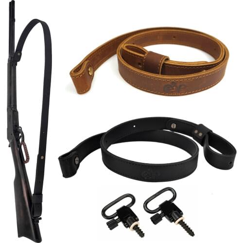 Tactical Gun Sling Leather Shoulder Padding Strap Adjustable Rifle Shotgun Belt Hunting Gun Accessories For Shooting
