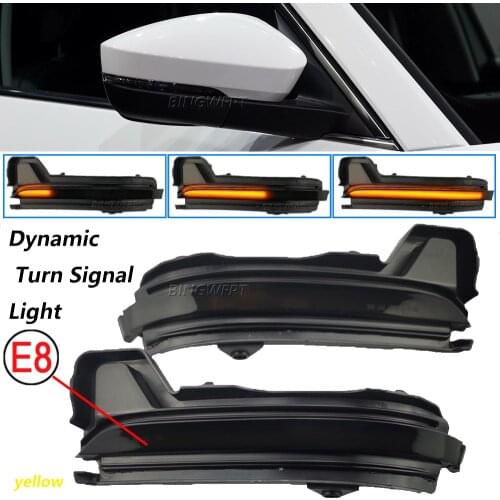For Skoda Kodiaq 2016 2017 2018 2019 2020 LED Dynamic Turn Signal Light Rearview Side Wing Mirror Sequential Indicator Blinker