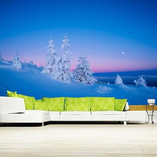 Morning winter landscape natural 3d wallpaper papel de parede,living room tv sofa wall bedroom wall papers home decor mural