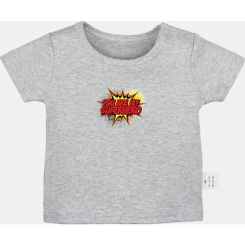 You Are My Superhero On the Road To Find Out Design Newborn Baby T-shirts Toddler Graphic Solid Color Short Sleeve Tee Tops