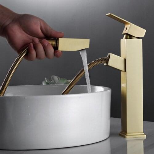 WJNMONE Pull-out Bath Mixers With Shower Head