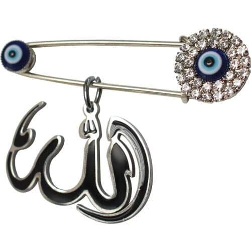 ZKD muslim islam ALLAH evil eye Turkish Stainless Steel brooch