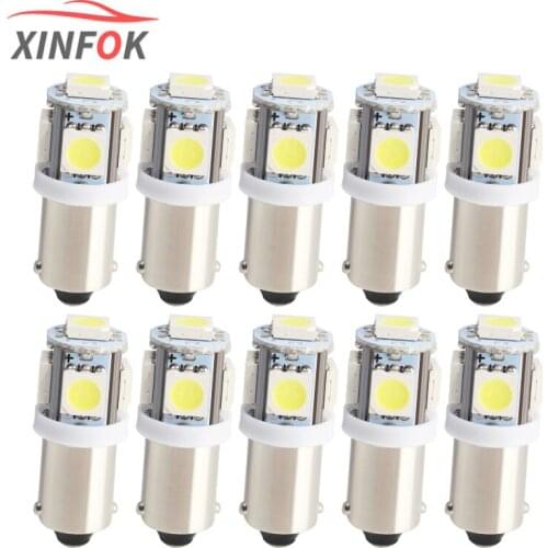 10 PCS Car LED Light BA9s Bulbs Turn Signal DC 12V 5050 SMD Reverse License Plate Lights