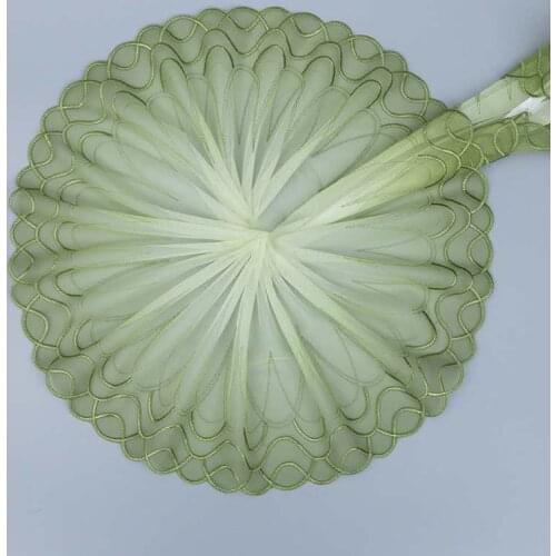 14Yards LaceTrim Dress Wedding Green Orange Lace Ribbon Fabric Applique Baby DIY Embroidered Sewing Craft 21cm Width