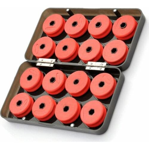 16pcs Foam Winding Board Fishing Line Shaft Bobbin Spools Tackle Box RED Utility Line Box Fishing Tackle Boxes Case