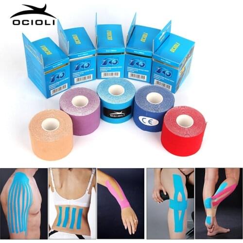 18PCS 5cm Waterproof Elastic Kinesiology Tape Elastic Bandage Muscle Tape Finger Joints Wrap Therapy Bandage Kneepads Volleyball