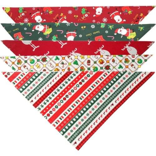 30 Pcs Pet Pupy Dog Christmas Bandana Scarf Adjustable Dog Collar Bandana Bibs Dog Grooming Cat Accessories Pet Supplies Bandana