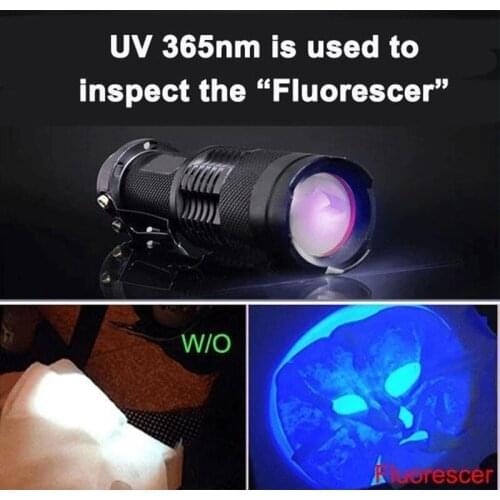 395nm Led UV Flashlight Torch Light Ultra Violet Light Blacklight UV Lamp For Marker Checker Detection QW