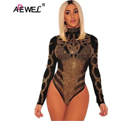 Женские боди с длинным рукавом ADEWEL China At AliExpress
