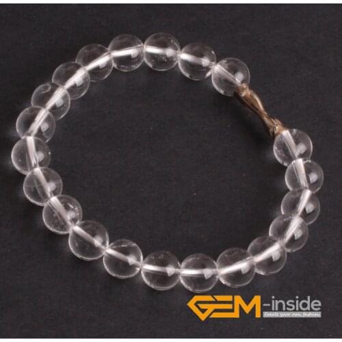 8mm white rock Quartzs bracelet natural stone bracelet Lucky stone for Aries, Pisces and Gemini charm bracelet for gift