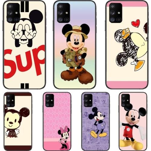 Super Mickey Mouse Phone Case Hull For Samsung Galaxy A50 A51 A20 A71 A70 A40 A30 A31 A80 E 5G S Black Shell Art Cell Cove
