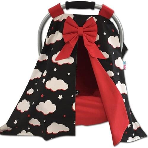 Jaju Baby Black Cloud and Red Combined Stroller Cover and Inner Cover