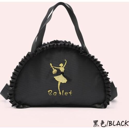 Kids Pink Ballet Dance Handbag High Quality Waterproof Dance Bags Golden Embroidered Ballerina Dancing Package For Girls