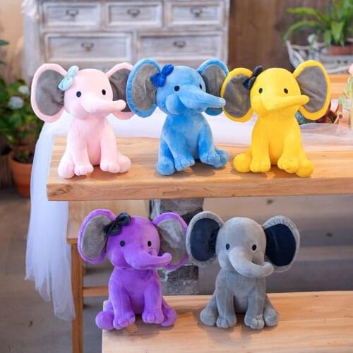 Kids Animal Toys Bedtime Twinkle Toes Multicolor Elephant Plush Toys Stuffed Plush Elephant Toys Sleeping Dolls