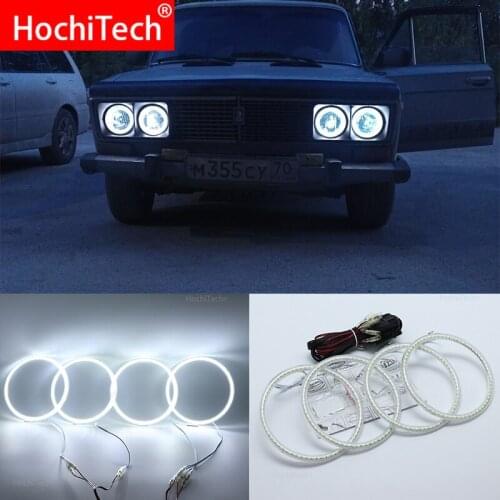 For Lada Vaz 2106 1976 1997 1998 1999 2000 2001 Smd Led Angel Eyes kit Excellent Ultra bright illumination DRL