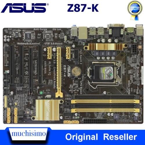 LGA 1150 DDR3 ASUS Z87-K Motherboard Desktop Intel Z87 Cpu Core i7/i5/i3 32GB PCI-E 3.0 USB3.0 Original Used Z87-K Mainboard ATX