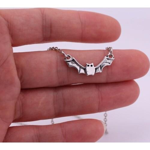 Hzew tiny bat pendant necklace gift for child