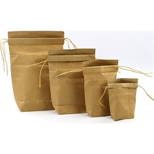 Kraft Paper Bag for Rice Flour Mooncakes Portable Gift Bag Blank Universal Food Packaging Bags 100pcs/lots
