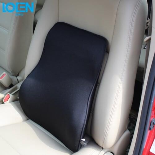 LOEN Super Soft Breathable Car Seat Back Cushion Bamboo Charcoal Space Memory Foam Lumbar Support for Car Seat and Office Chair