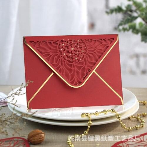 Invitation Envelope Pearl Paper European Creative Business 5 Pcs/lot Size Wedding Style Hollowed High-end Brand Name Model