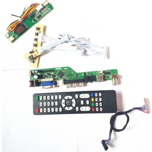 For QD15AL02 Rev.01/2 Remote+Inverter+keyboard T.V56 controller board 1CCFL 30Pin LVDS VGA HDMI-Compatible AV USB LCD