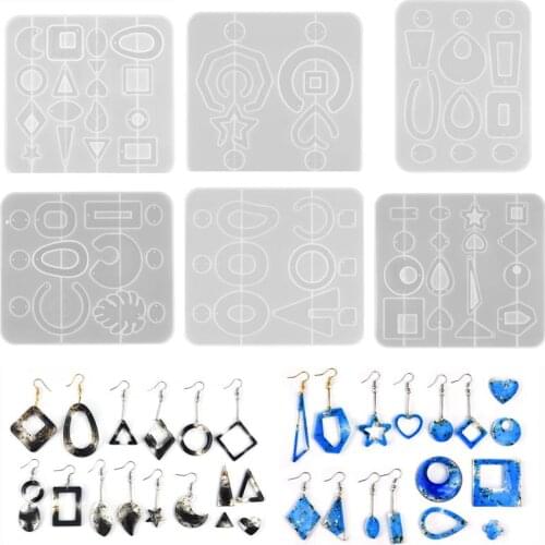 DIY Earrings Resin Mold Handmade Pendant Dangle Earrings Silicone Molds for Jewelry Making Tools