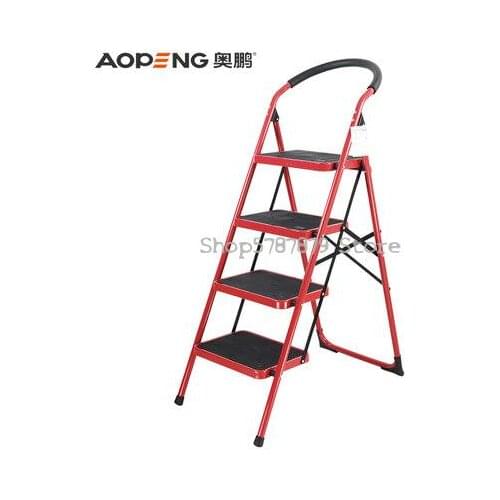 Ladder Household Thickened Folding Indoor Multi-function Miter Ladder Telescopic Staircase Small Escalator Wide Iron Ladd