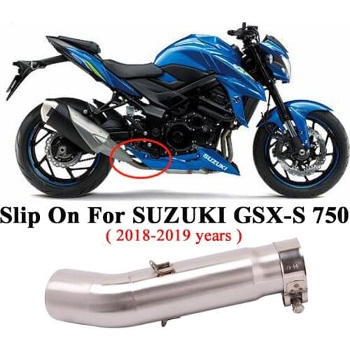 Slip On For SUZUKI 750 GSX-S 750 2018 2019 Motorcycle Exhaust Modified Connecting Tube Middle Link Pipe 51mm