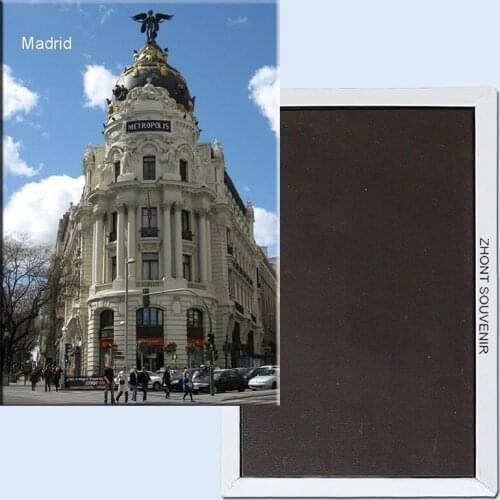 Tourist Magnets SOUVEMAG Spain Madrid Landmark Building Metropolis Metal Fridge Magnet 5348