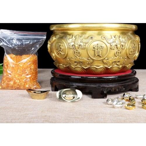 Pure Copper Cornucopia Decoration Solid Copper Liufu Cornucopia Home Ornament Opening-up Housewarming Gifts