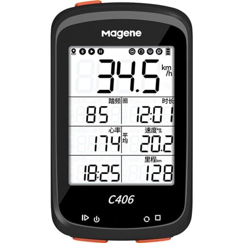 Magene C406 Bike Computer GPS Wireless Smart Speedometer Road MTB Bicycle Monito Stopwatchring Bluetooth ANT+ Cycling Data Map
