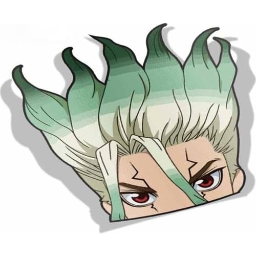 Interesting Graphics Fashion Design Anime Big Head Vinyl Car Sticker Window Trunk Decal Accessories Waterproof Decal Kk13*11cm