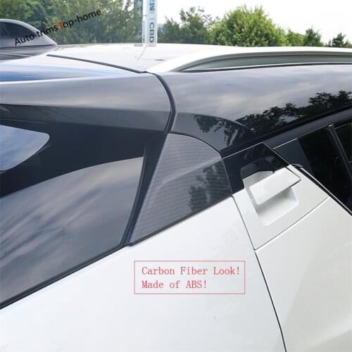 Yimaautotrims Rear Triangle Window Spoiler Wing Panel Cover Trim Fit For Toyota C-HR CHR 2016 - 2021 ABS Chromium Styling