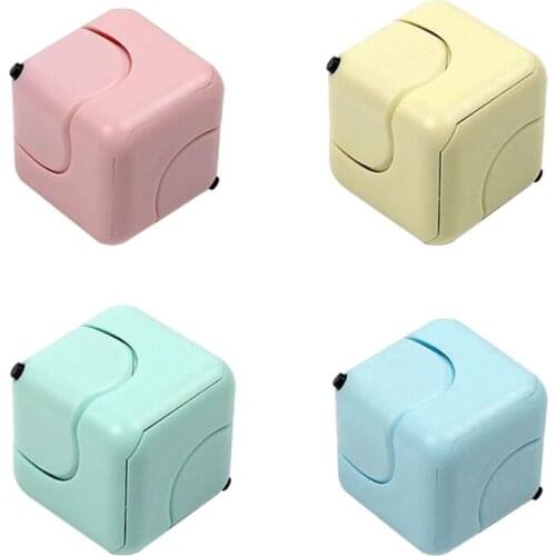 1Set Fingertip Toys Fidget Spinner Dazzling Cube Miniature Novelty Toys Boys Girls Party Gift Stress Relief Spinner Toy D5QF