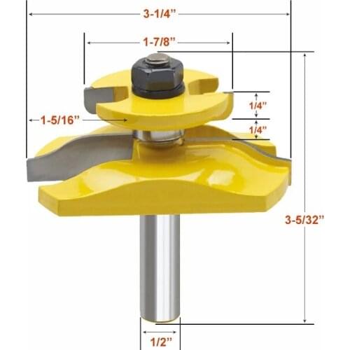 1pc 12mm 1/2 Inch Raised Panel Ogee Router Bit with Backcutter Tenon Cutter for Wood Woodworking Tools Power Tool MC03084