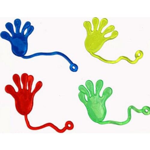 10PCS/lot Novelty Glitter Sticky Hands Gags Funny Adult Gadget Practical Jokes Gag Lover Gifts Toys For Children Baby Kids