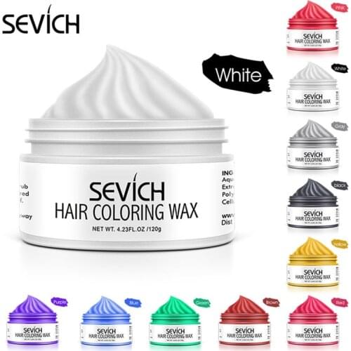 120g Hair Color Wax Styling Pomade Silver Grandma Grey Disposable Natural Hair Strong Gel Cream Hair Dye for Women Men