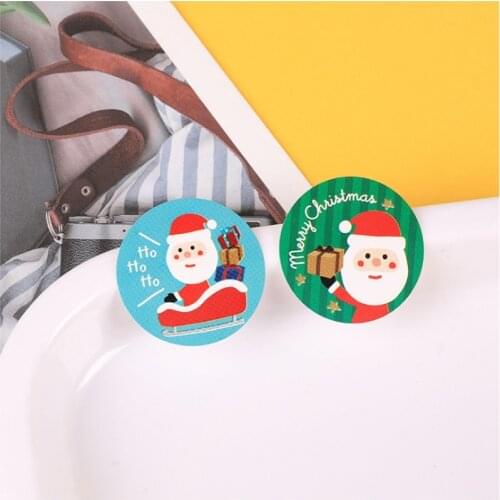 120pcs/pack Round cute kawaii Christmas sticker Santa Claus color multi-style sticker supply for chrismas gift