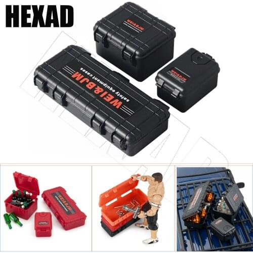 3Pcs Garage Series 1/10 Scale Military Storage Box Storage Box Transport Box for RC Tracked Axial SCX10 Traxxas TRX-4 TRX-6 MST