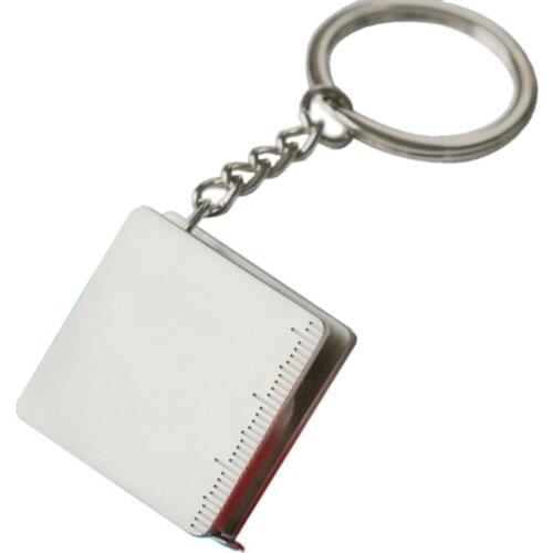 667E Portable Band Tape Key Chain Metal Ruler Tape Measure Key Ring Measuring Reel Keychain Line Tape Tools Fashion Jewelry