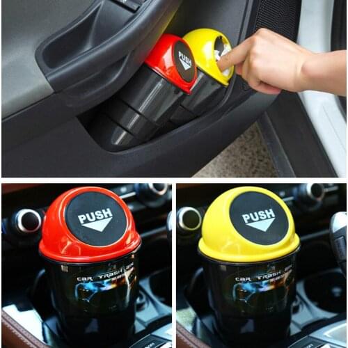 Car Trash Can Organizer Garbage Holder Automobiles Storage Bag Car Accessories Auto Door Seat Back Visor Trash Bin Paper Dustbin