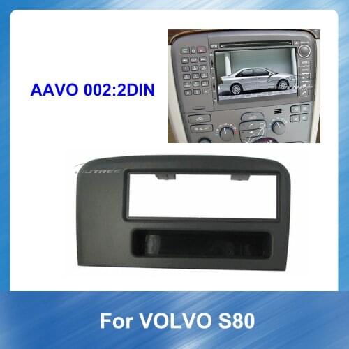 Car Radio Fascia Auto Multimedia fascia For VOLVO S80 1999-2005 Car Stereo Panel Plate Mounting Dash Installation Bezel Trim Kit