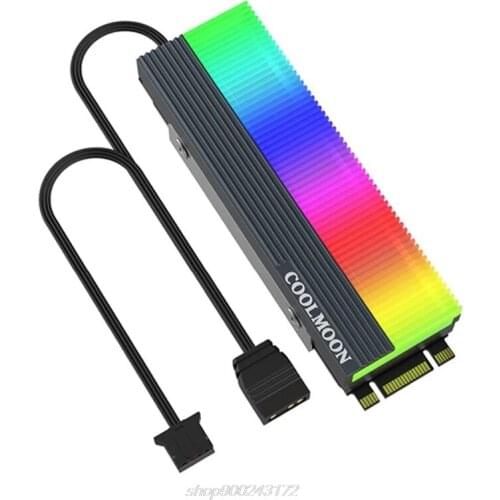 COOLMOON CM-M73S M.2 ARGB SSD Heatsink Cooler 2280 Solid State Hard Disk Radiator Heat Dissipation Pad A02 21 Dropship