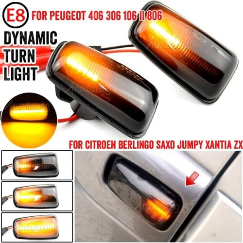 For Peugeot 306 106 406 806 Expert Partner For Citroen Berlingo Jumpy Saxo Xantia XM Dynamic Led Turn Signal Side Marker Light