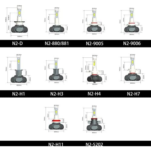GX H8 LED Bulbs (PGJ19-1)