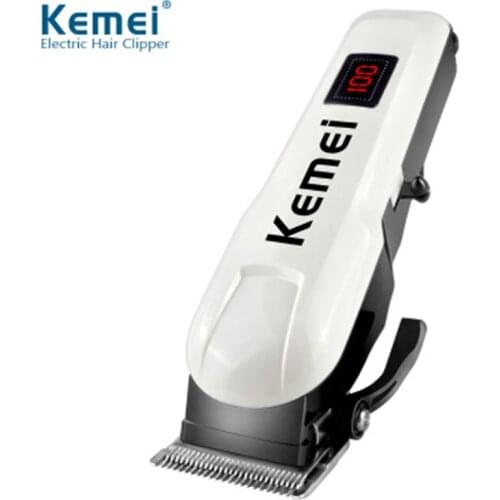 Kemei Rechargeable hair Clipper Machine Professional LCD Display Hair Trimmer Cordless Electric Hair Clipper KM-809A